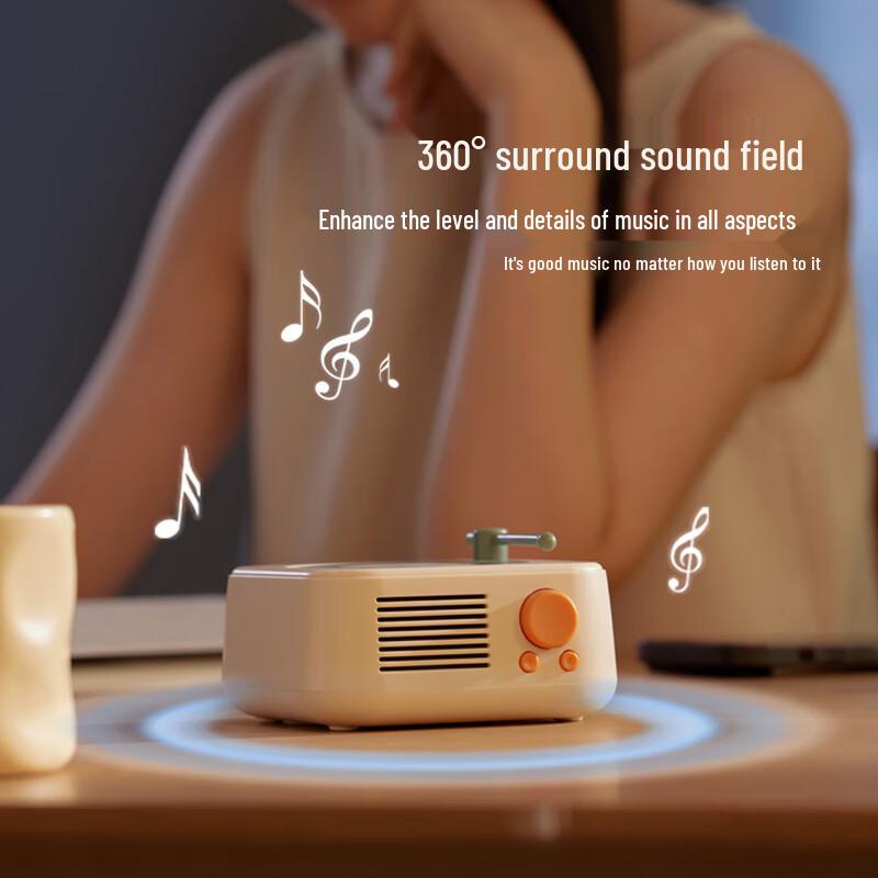 Retro Vinyl Design Portable Bluetooth Speaker