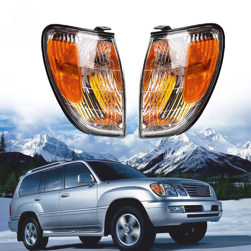 Front Bumper Corner Light Side Marker Turn Signal Lamp Assembly for Lexus LX470 1998-2007, ABS Parking Light Housing,No Bulb Included