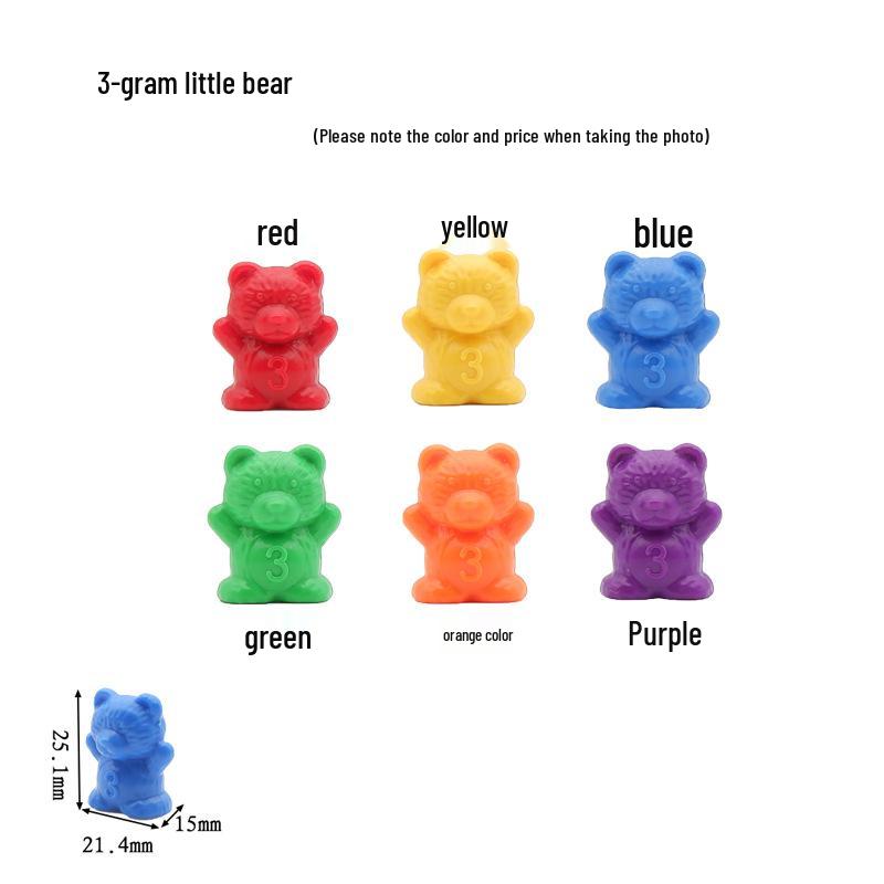 Монтессори Радужные Считающие Мишки Игрушка для Раннего Развития и Сортировки по Цветам