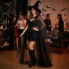 Role Play Witch Hat Hooded Cloak Satin Bow Lolita Cosplay Wizard Hat  Women Party