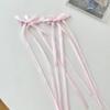 New Solid Color Ribbon Bow Hair Clips for Girls Fashion Korean Sweat Long Tassel Women Barrettes Hairpin Accessories