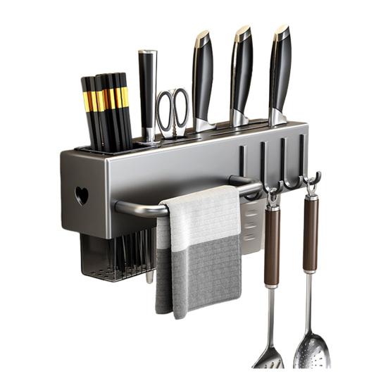 Настенная стойка для хранения режущих инструментов из углеродистой стали, держатель для режущих инструментов с ложкой для палочек для еды