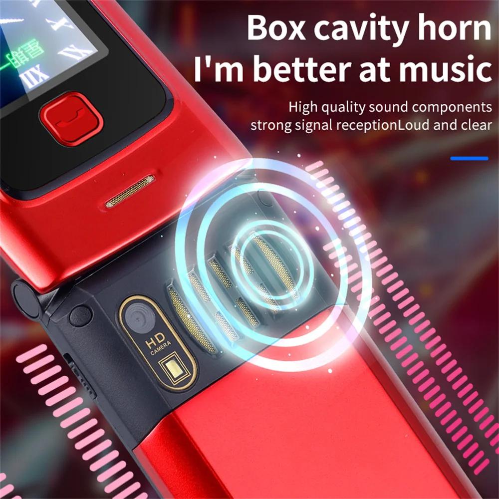 K21+ раскладной телефон 2,4/1,77 дюйма Sereen 4800 мАч большая кнопка для пожилых людей LTE 4G дешевый сотовый телефон русская клавиатура