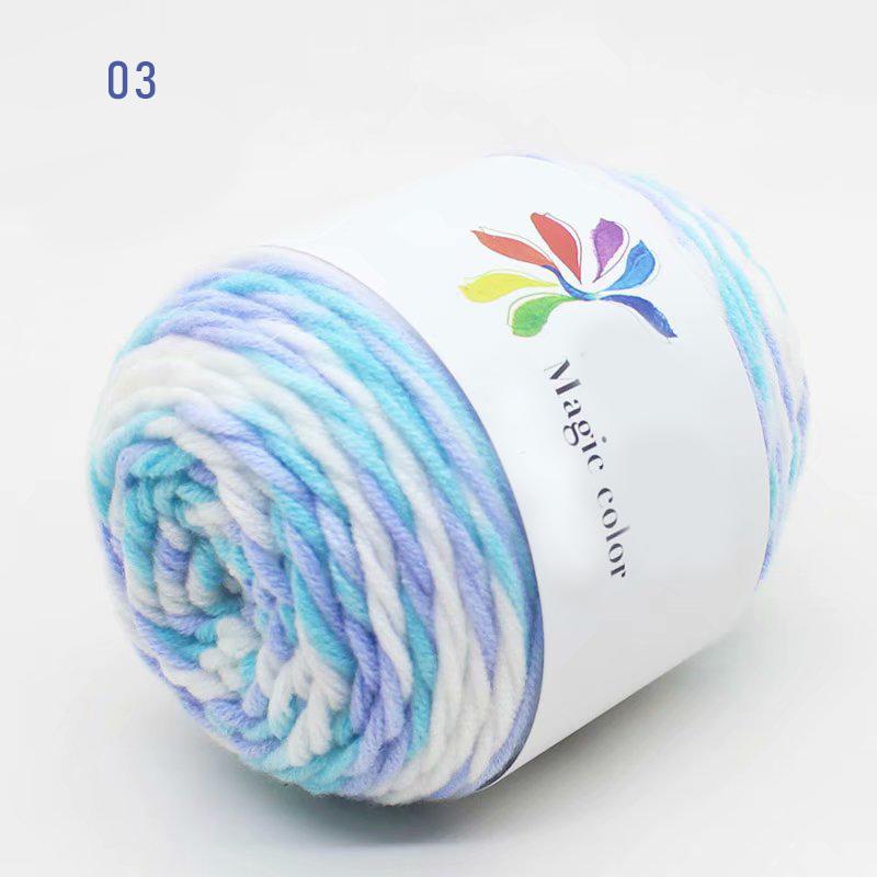 50 г/моток Взрослый шарф Разноцветное секционное крашение 8 нитей Хлопковая пряжа Пряжа Сделай сам Ручное вязание