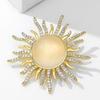 Luxurious Sun Shaped Brooches For Women Fashion Jewelry Creative Sunflower Plant Buckle Pins