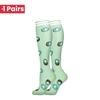 1 Pair Cute Cat Compression Socks Knee High 20-30 Mmhg Fit Medical Edema Diabetes Varicose Veins Running Sports Socks