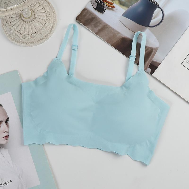 Удобный бесшовный беспроводной бюстгальтер большого размера для йоги и сна для женщин - красивый дизайн спинки