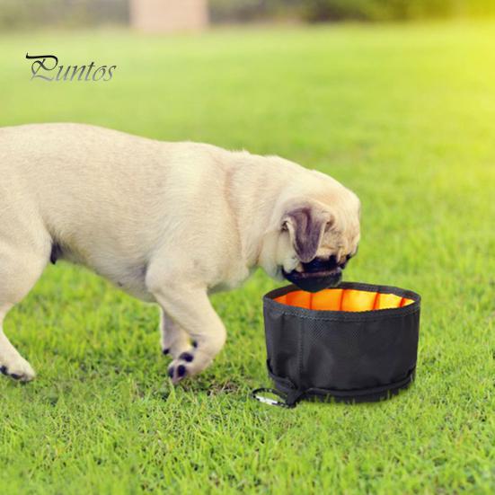 Collapsible Dog Bowl Leak-Proof Waterproof Safe Outdoor Folding Pet Bowl with Buckle And Zipper for Camping Hiking Dogs Cats Food Water