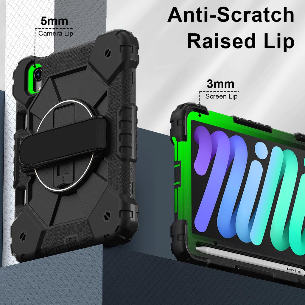 Круговая защита на 360 градусов! Многофункциональный чехол для планшета Apple iPad mini (2021),мини 6,мини (шестые),A2568 / iPad мини (2024),А2993, А2995