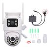 Outdoor Security Camera Dual Lens 2.4GHz WiFi Human Detect Pan Tilt Auto Tracking 2 Way Audio Night