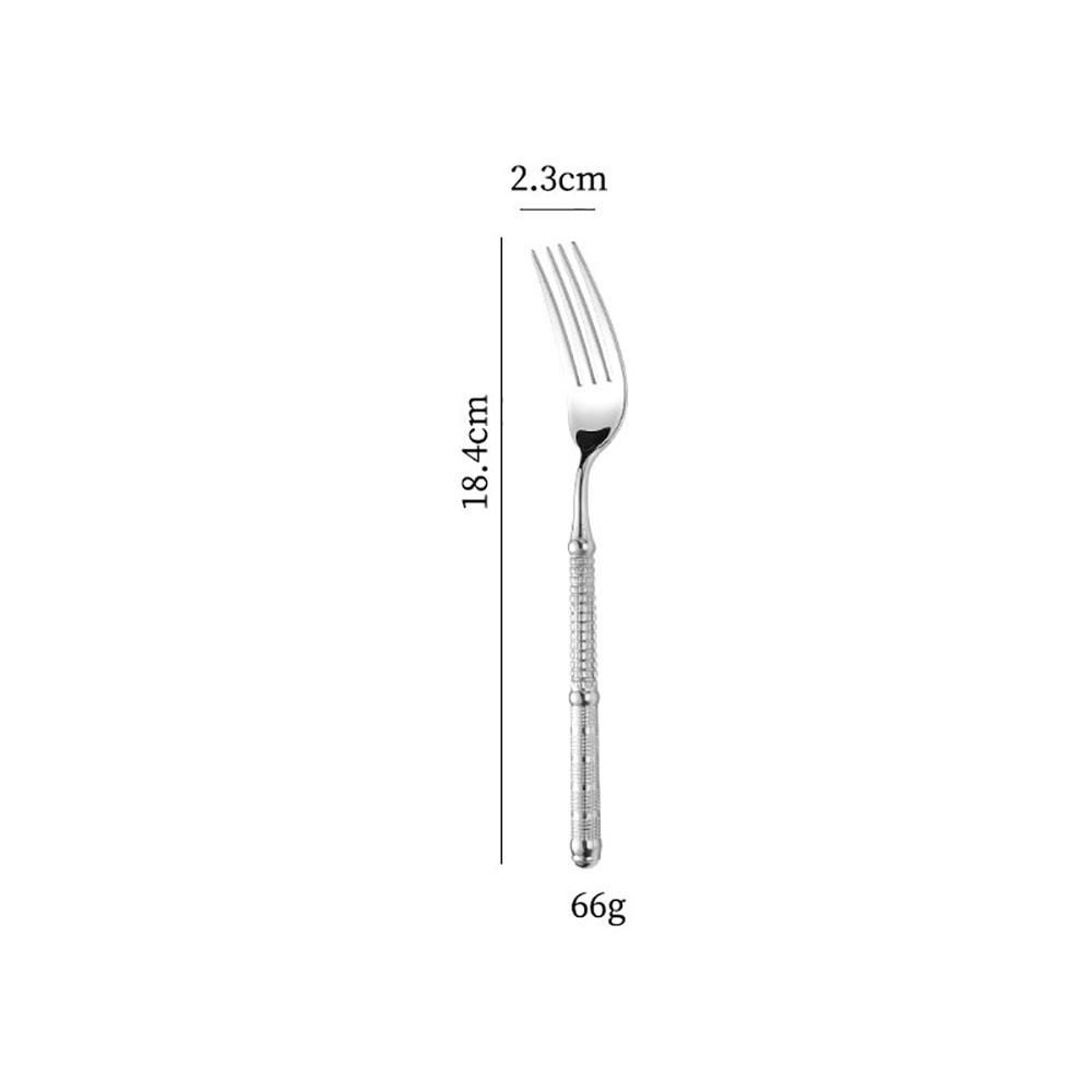 Light Luxury Stainless Steel Tableware Embossed Floral Pattern Knife Fork Spoon Set Durable Silverware for Home Restaurant