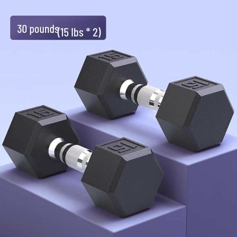 PROIRON Rubber Encased Hex Dumbbell Set