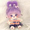 20cm Cute Purple Hair Cotton Doll Naked Doll Dress Up Cosplay Anime Figure Plushie Suit Stuffed Toy Girl Birthday Gift