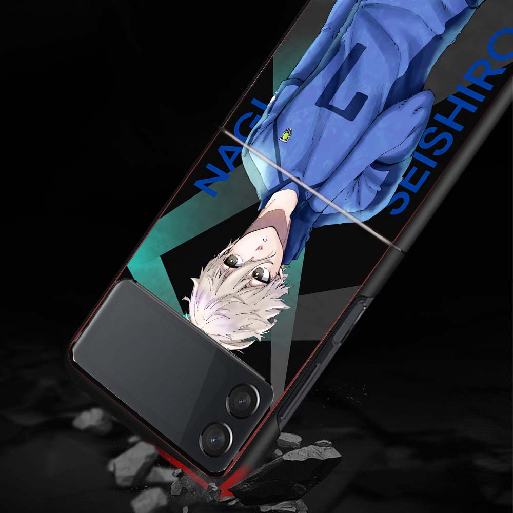 Горячий аниме Blue Lock Чехол для телефона Samsung Galaxy Z Flip 7 6 5 4 3 5G Ударопрочный чехол Z Flip7 Flip6 ZFlip5 Flip3 Flip4 Роскошный S