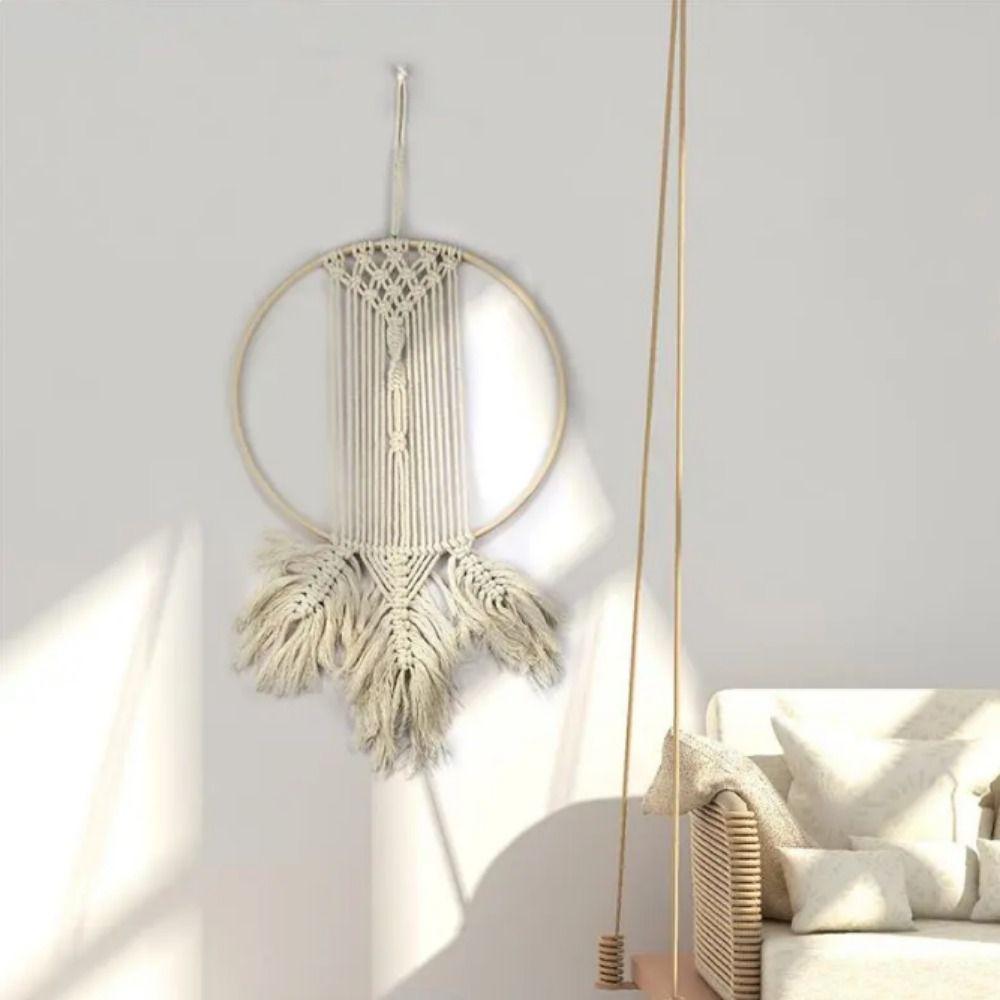 Bamboo Flower Wreath Ring Hanging Bamboo Hoop Frame DIY Craft Tools Bamboo Circle  Christmas