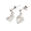 Les Trésors De Lily [I9781] - Silver 'Love' Silver Earrings (rhodium-plated) - 16x7 Mm