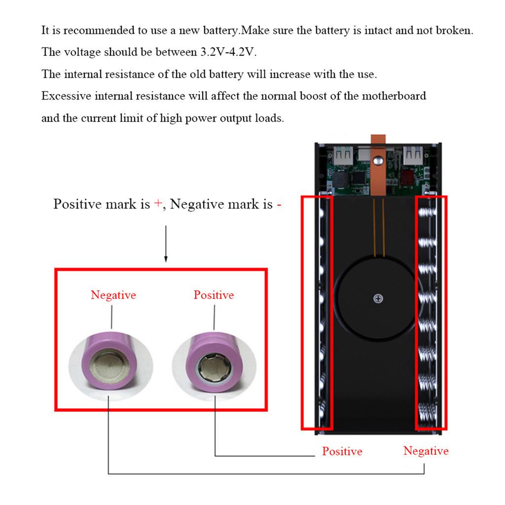 Корпуса для 32 аккумуляторов 18650, Корпус для Power Bank, Пластиковые корпуса, Кейс для быстрой зарядки для аккумуляторов 18650, Съемная конструкция