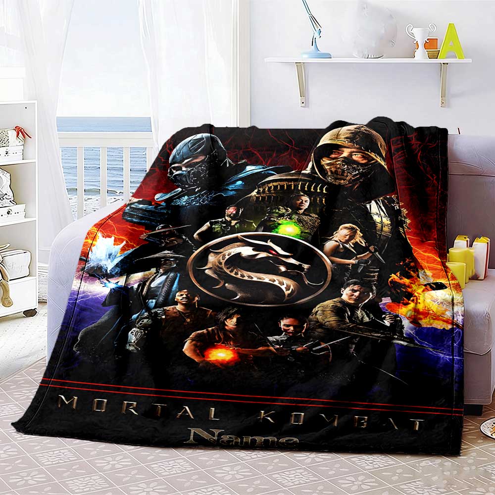 Warner Bros. Films (6) Customize Text Blanket Throw Personalized Blanket Durable Comfort for Office Seaside Couch Bed Four Seasons Multipurpose