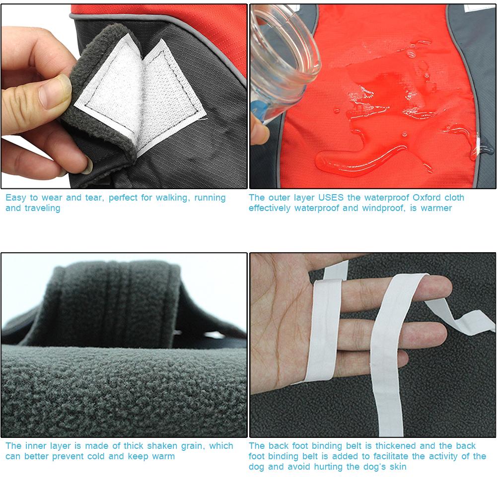 Waterproof Dog Winter Coat Warm Puppy Jacket Vest Pet Clothes Apparel Dog Clothing