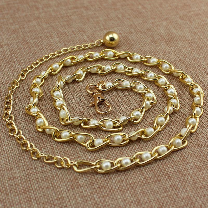Жемчужная цепочка Wild Fine Chain Chain Металлическая цепочка Wild Fine Waist Chain