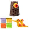 1 Set Magnetic Bird Feeder Toy Fun & Educational Montessori Toys With Woodpecker, Worm & Tree Stump Magnetic Bird Feeding Game