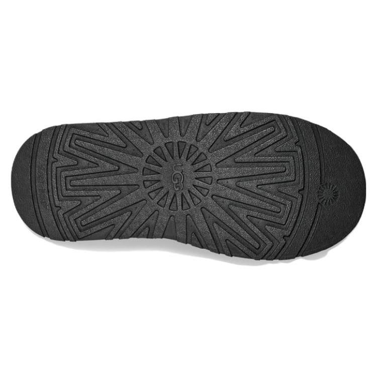 UGG Классический свитер с буквой Высокие сапоги Черный Женский 1144044-BLK