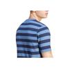 Adidas Originals Striped Crew Neck Loose Short Sleeve T-Shirt Men Tops Dodger-Blue IR7588