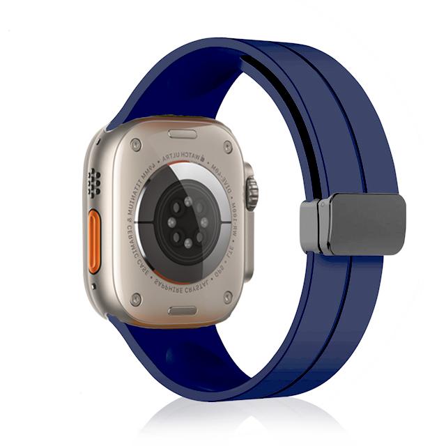 Strap For Apple watch ultra 3 2 band 44mm 45mm 49mm 40mm 41mm 46mm Magnetic Silicone Bracelet correa iWatch Series 8 se 9 10 11