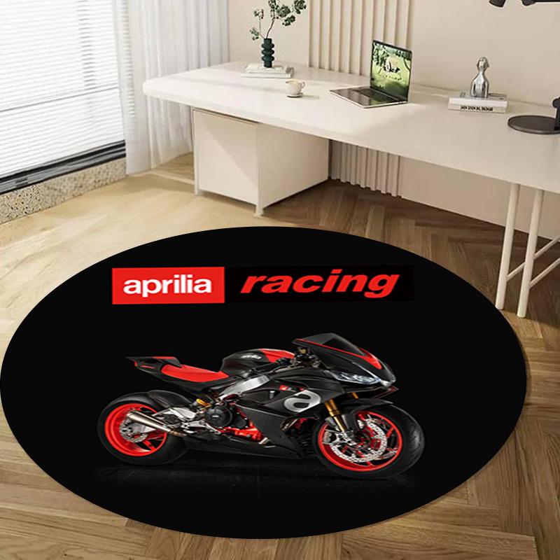 1 шт. Круглый ковер с принтом Aprilia racing - Декор для дома Ковер для гостиной Спальни Напольное покрытие Коврик для зоны компьютерного кресла