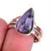 Natural Chaorite Gemstone Two Tone 925 Sterling Silver Jewelry Ring S.8.5 Y5C01