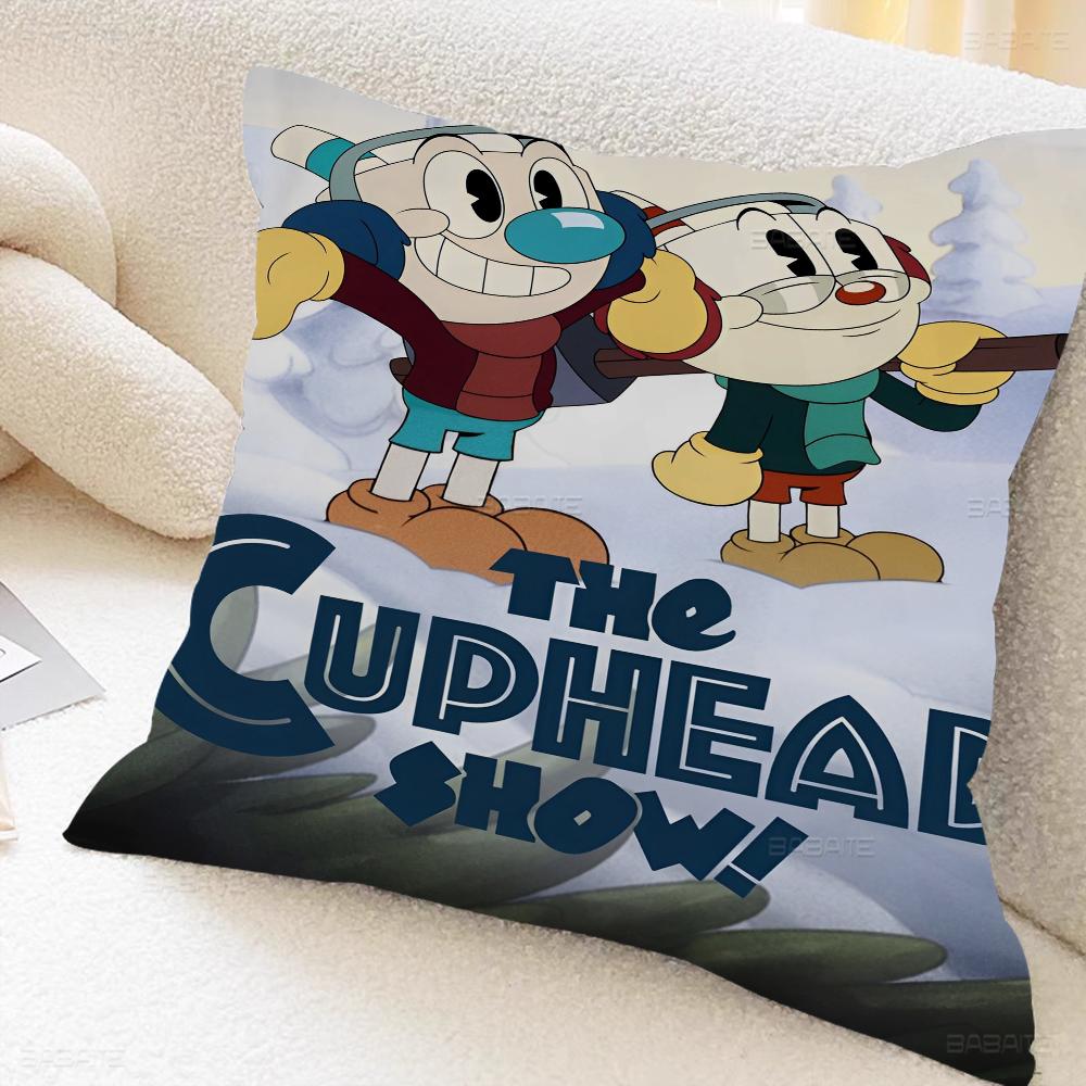 Аниме Мультфильм C-Cupheads Наволочка 30x50 Полиэстер Декоративные Подушки для Дивана Подушки для Декора Дома Чехол на Подушку