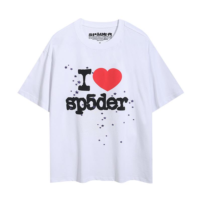Sp5der hip hop singer Young Thug same foam letter 555555 couple T-shirt Pink short sleeve tee