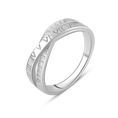 Серебряное кольцо с фианитами (2085317) 2.79 гр. 925 пробы