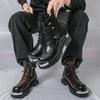 Мужские ретро ботинки на платформе с толстой подошвой в панк-стиле, ботинки-лифты в уличном стиле, мотоботы с большой головой, высокие ботинки, большой размер