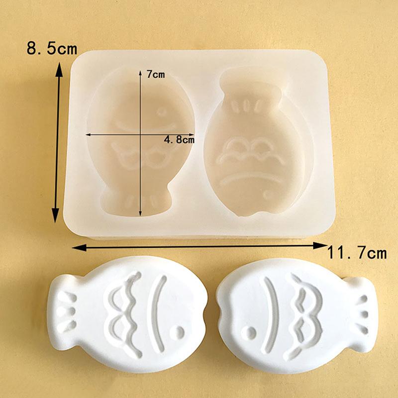 Cartoon Little Fish Snapper Roasted Cake Grinder Baked Silicone Rice Cake Mold Soap Mold Gypsum Aromatherapy
