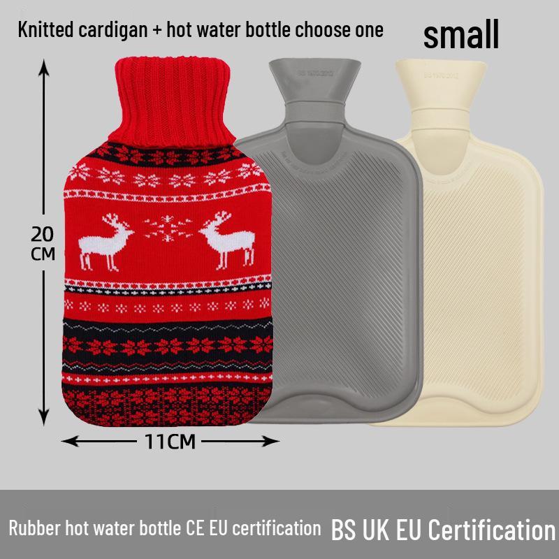 Explosion-Proof Hot Water Bottle: Rubber Design for Stomach and Feet, Long-Lasting Warmth