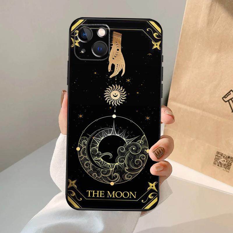 Чехол-кошелек со знаком зодиака и картами Таро для iPhone 16 15 14 13 12 11 Pro Max XS XR X Plus 12 13 Mini с бампером, задняя крышка