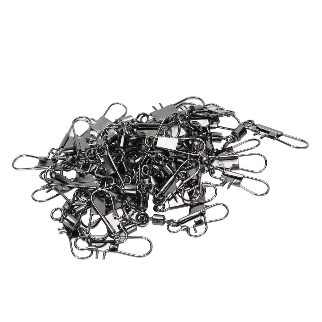 10 шт. рыболовные вертлюги с безопасными защелками из нержавеющей стали высокой прочности Interlock Snap Rolling Co