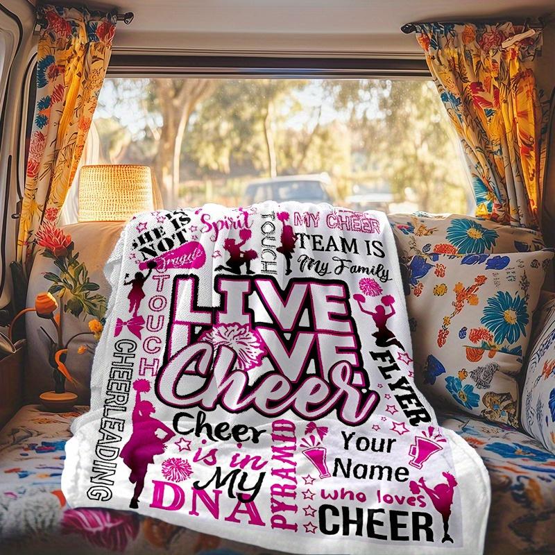 Live Cheer Blanket Personalized Name Soft Comfortable Stylish Blanket Car Blanket Perfect For Travel Camping Outdoor Home Suitable For All Seasons