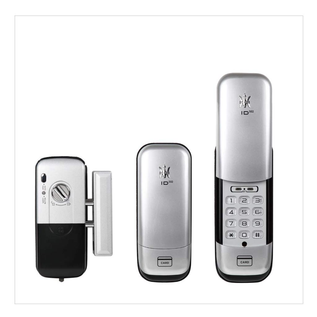 Lockman Japan Digital Door Lock, 3 Colors Available, Vertical Indoor Unit, with Emergency Key, Installation Video Available, Card/PIN Code Entry, Silv