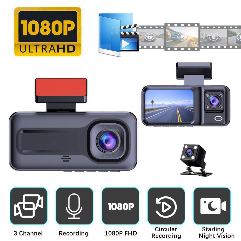 A98 Трехлинзовый 1080P HD Видеорегистратор с Ночным Видением и WiFi
