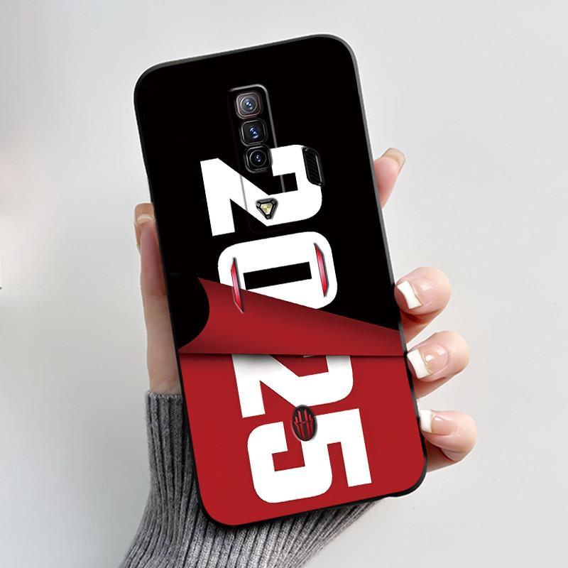 Чехол для Red Magic 7 NX679J Чехол для Nubia Red Magic 7S Задняя крышка Милый Кролик с Сердечками Черный Мягкий ТПУ Чехол для Телефона Оболочка для RedMagic 7 7S