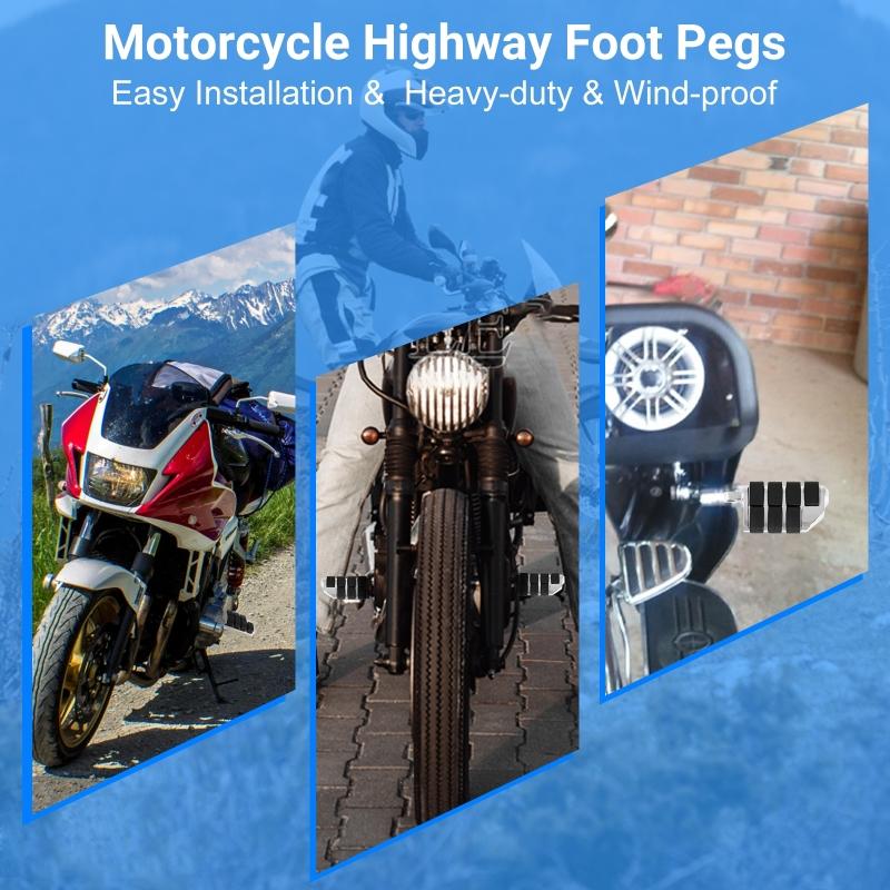 2 шт. подножки для мотоциклов, хромированные подножки, подножки для мотоциклов (левый &