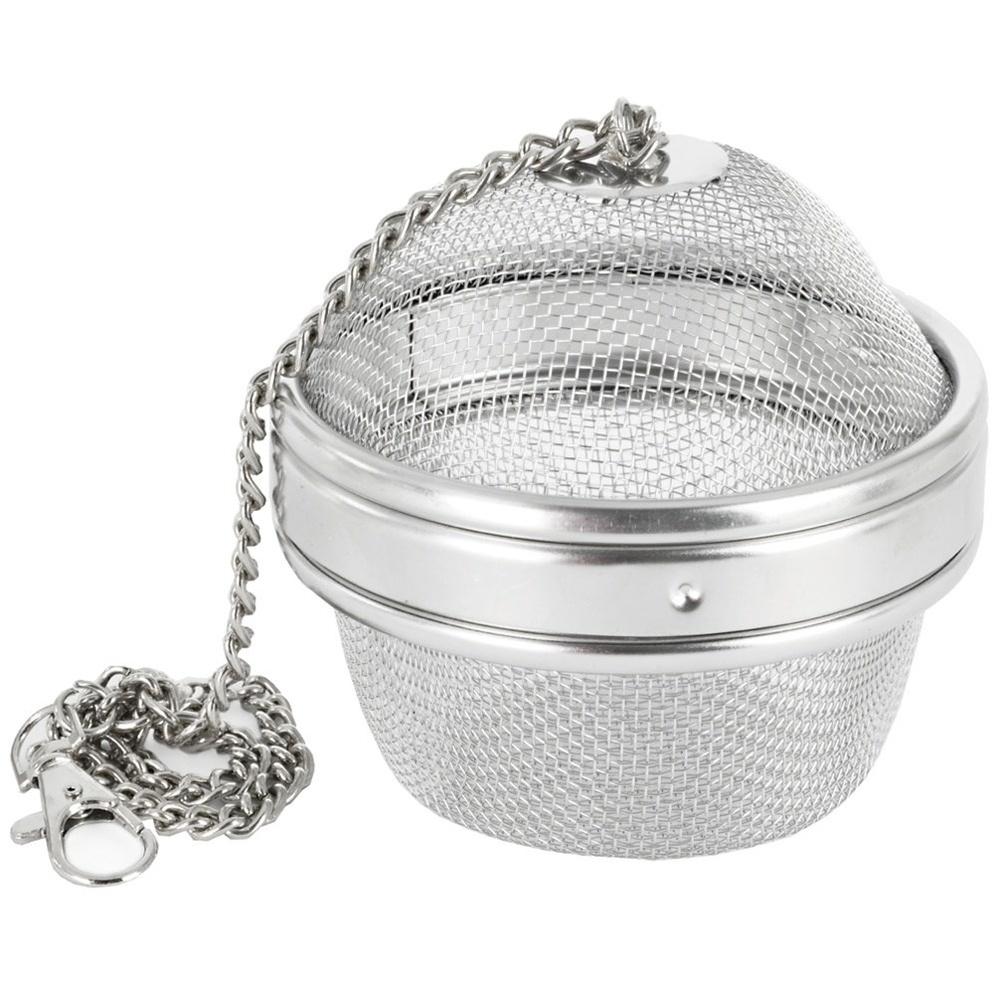 Orion Stainless Steel Spice and Herb Infuser Strainer Basket with Chain 9 cm