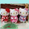 Плюшевая игрушка Sanrio Hello Kitty в кимоно, с подставкой, для детей и коллекционеров