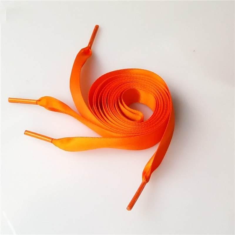 Colorful Polyester Ribbon Shoe Lace For Sneakers Satin Candy Color Flat Lace