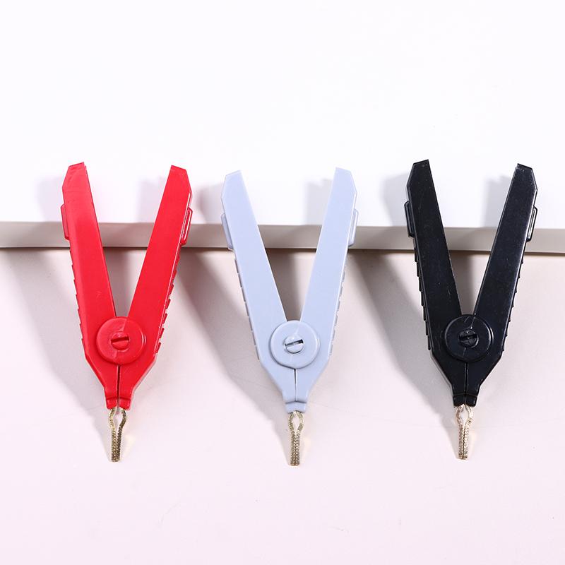 1Pc Alligator Clip 90Mm Kelvin Copper Gold Plate Clip Lcr Test Clip Duckbill Clip For Precision Electrical Instrument Tool