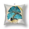 Чехол на подушку с листьями гинкго, полиэстер, короткие плюшевые современные подушки для стула с цветочным рисунком, чехол для декора гостиной, декоративные подушки, 1 шт., только наволочка