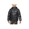 Logo Quilted Hooded Down Jacket Kids Outerwear Black DO3506-010