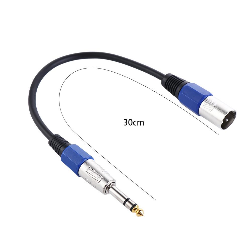 1/4" 6.35mm XLR 3Pin Male Cord 30cm XLR Balance Wire Portable XLR Cable Microphone Adapter